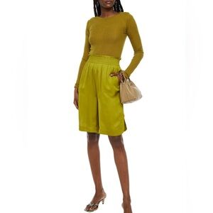 Rodebjer Kali Shirred Satin Shorts - Size S